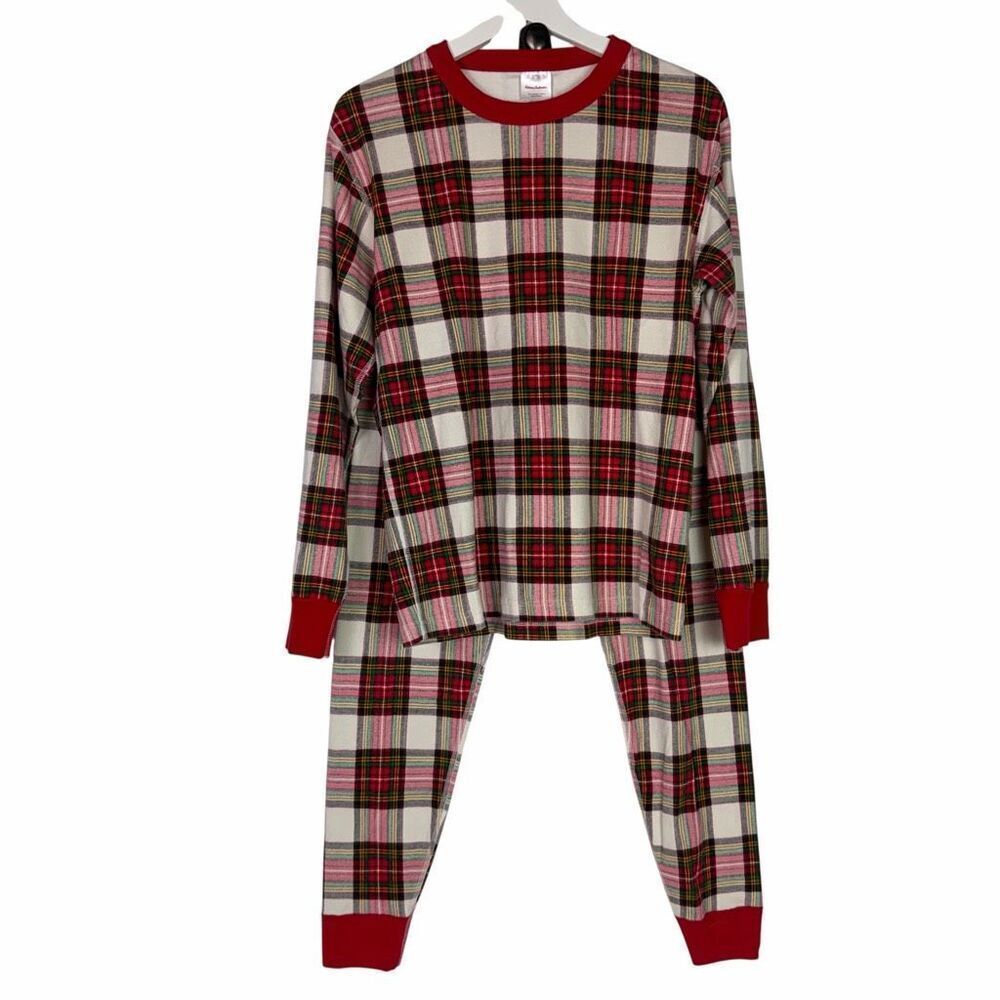 Hanna Andersson Medium Long John Holiday Plaid Pajamas